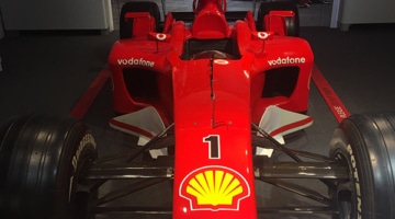 Ferrari Red Formula 1 Racing car on display at the Museo Ferrari