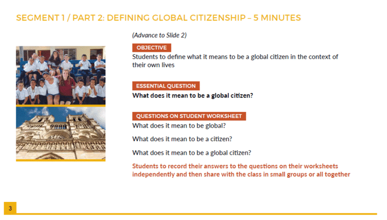 Sample selection from the ACIS Global Citizenship workshop