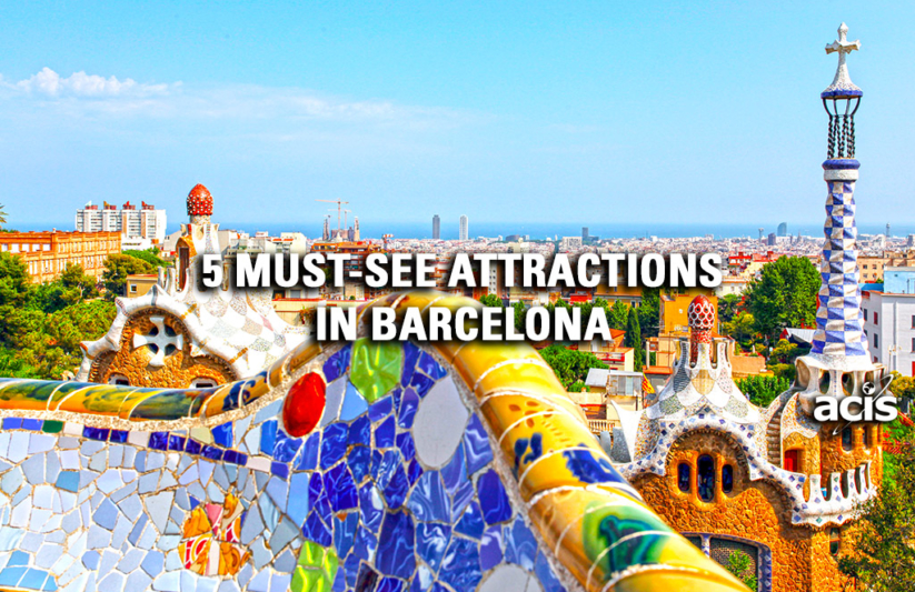 Parc Guell with title 5 must see attractions in Barcelona