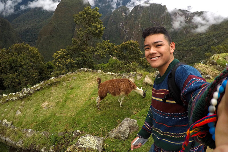 Selfie of a student in Peru
