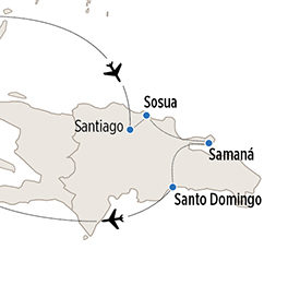 Map of YDR itinerary