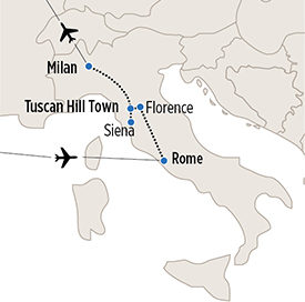 Map of YIT itinerary