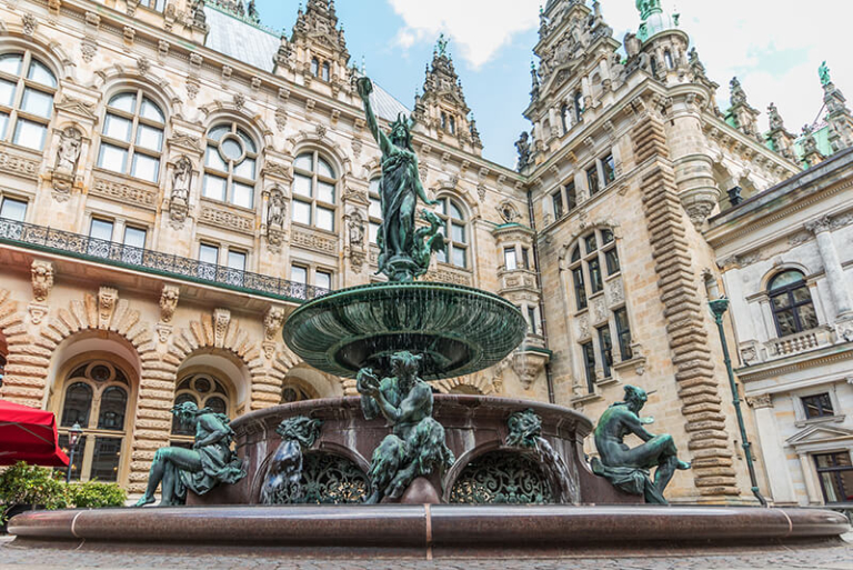 Hamburg Town Center Fountain