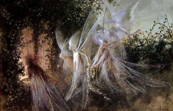 Painting of fictional fairies