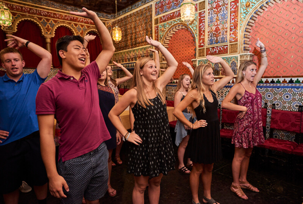 Students attending Madrid flamenco lesson