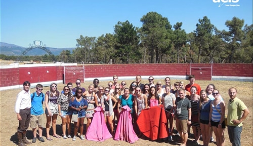 ACIS group at a bull fighting cultural connection