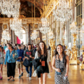 ACIS participants walking through Versailles