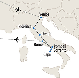 Map of Panorama Italiano itinerary