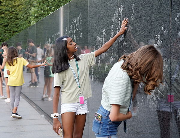 ACIS USA participants viewing the Korean War Memorial in Washington D.C.