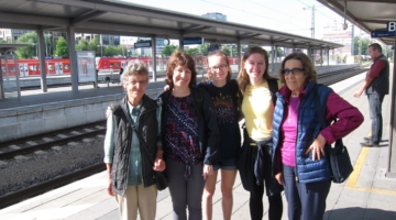Susan Braun and family visit her friend from a German homestay trip