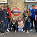 Tim and his group in the London Underground