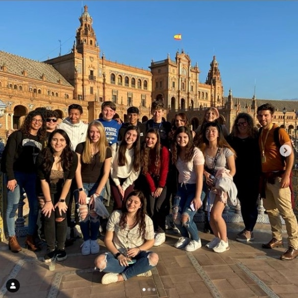 High school group in Seville Spain