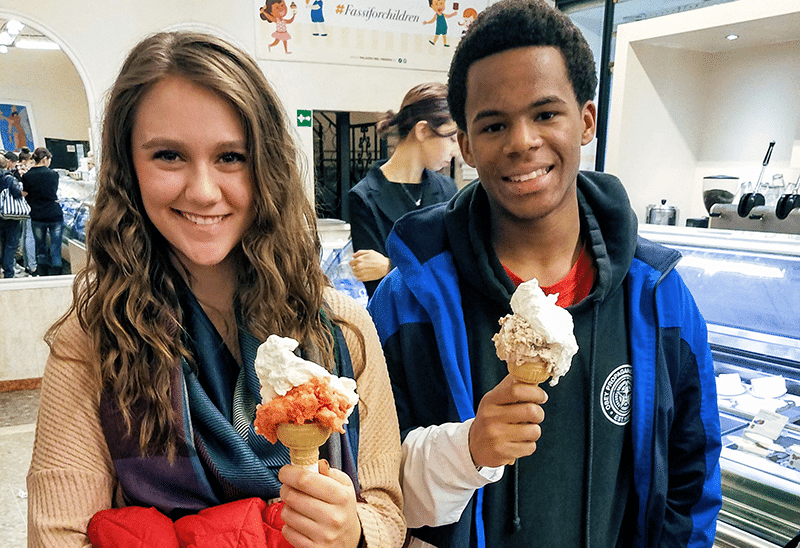 students enjoying gelatto top things we love about italy