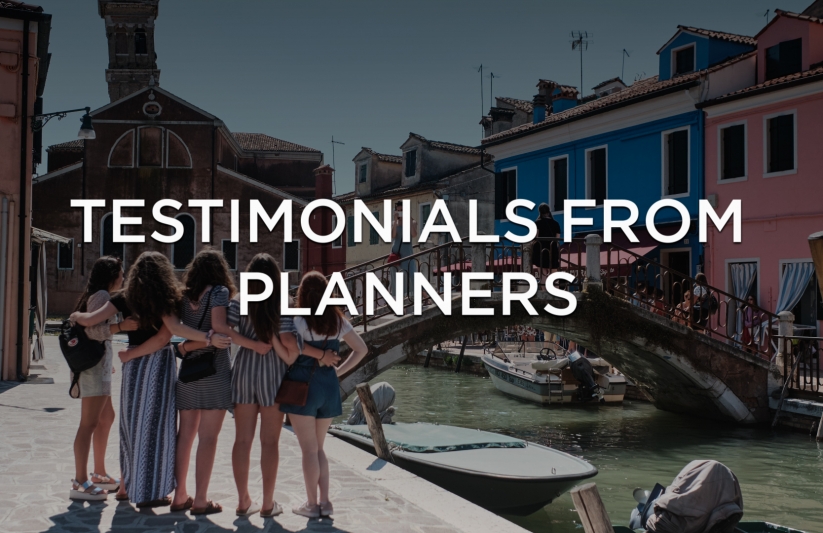 Testimonials from planners cover