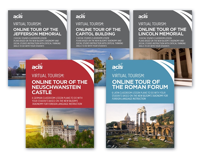 covers of all Virtual Tourism lesson plans