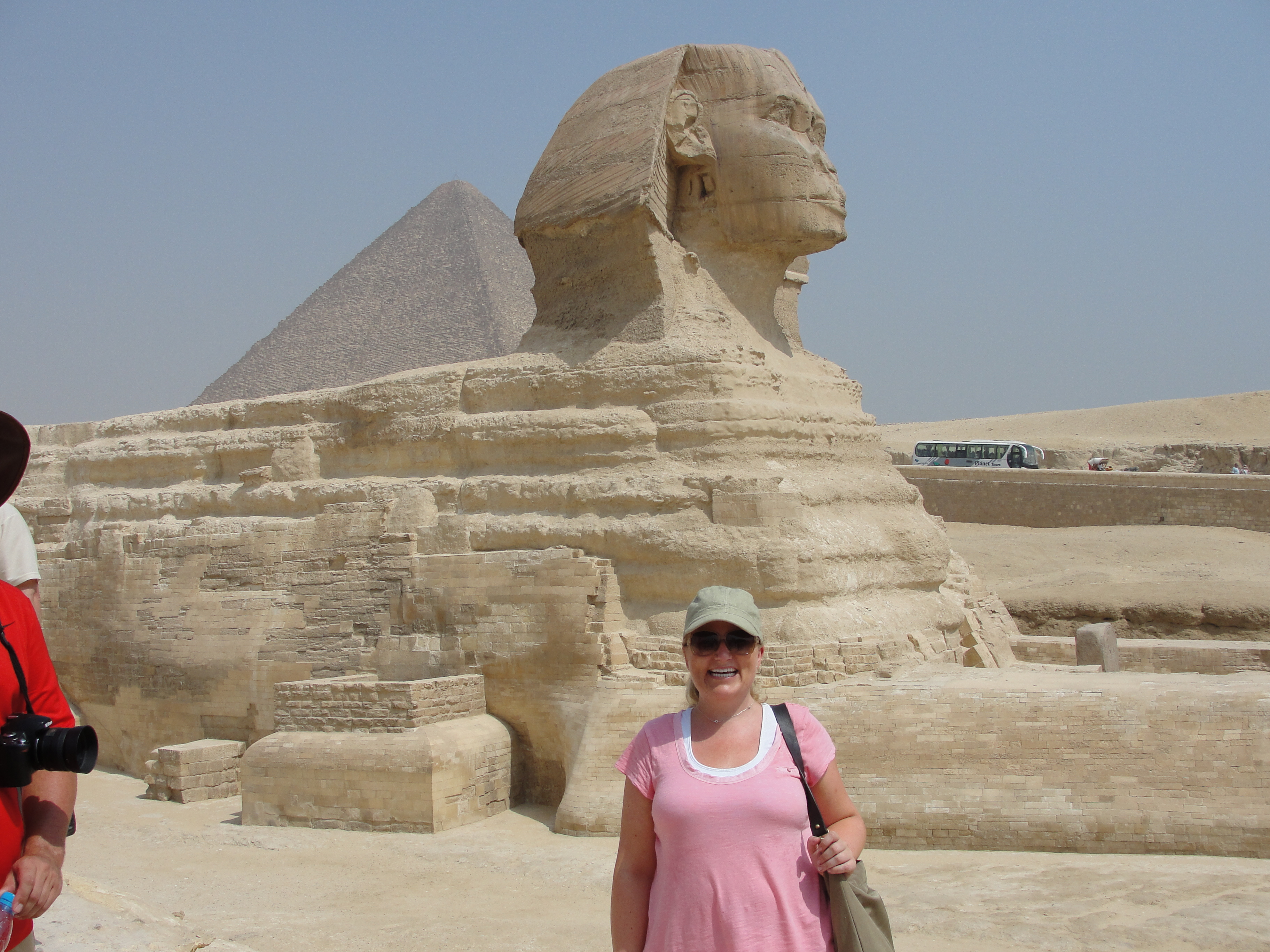 Heidi in front of the Sphinx