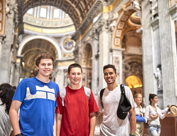 Students at the Vatican in Rome