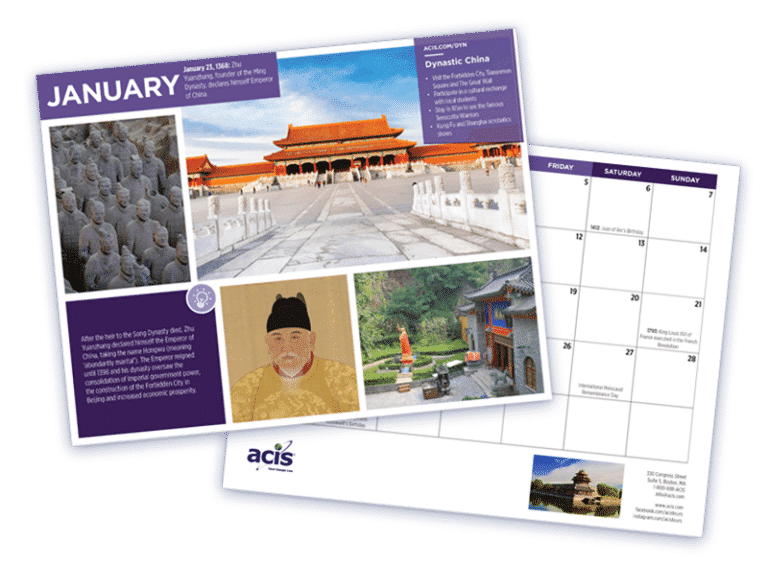 preview of January in History Calendar