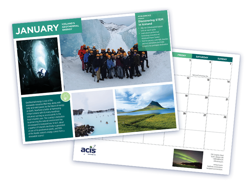 STEM Calendar ACIS Educational Tours