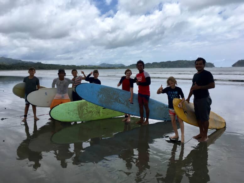 Surfing lesson with ACIS in Samara Beach