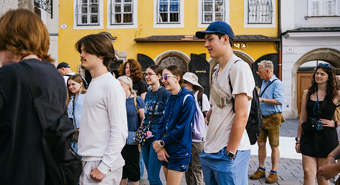 Students exploring Salzburg