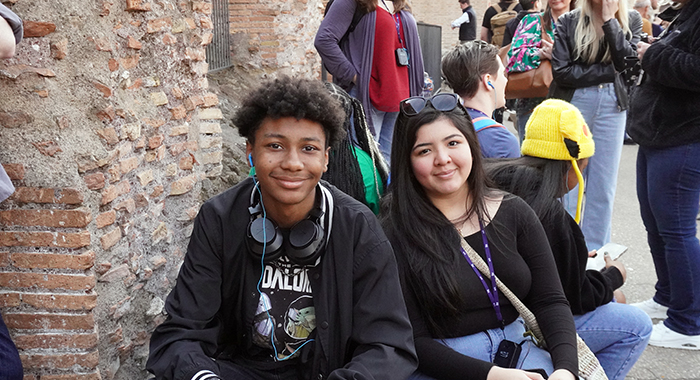 ACIS students traveling in Rome