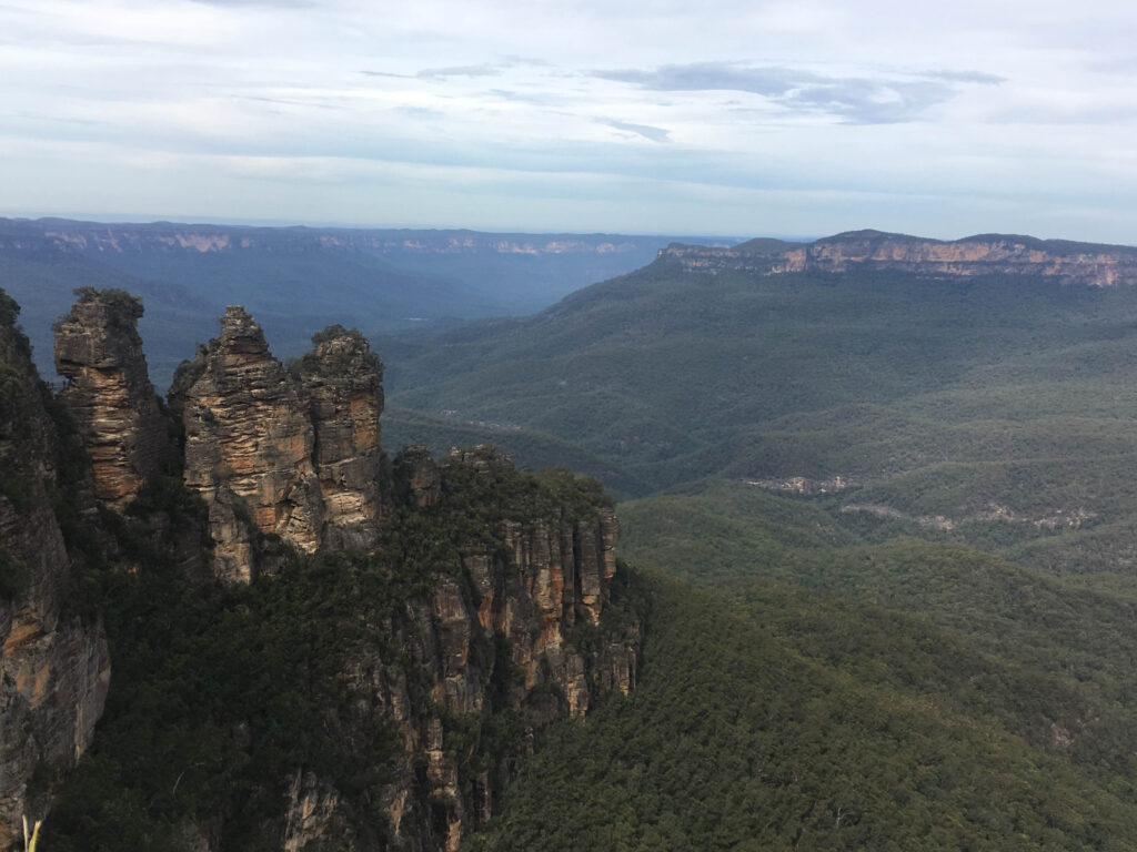 Three sisters rock formation in Australia
