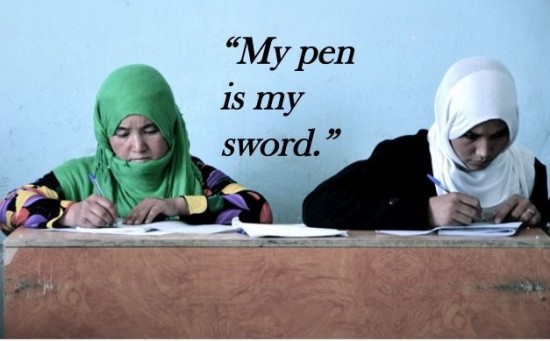 classroom quote - my pen is my sword