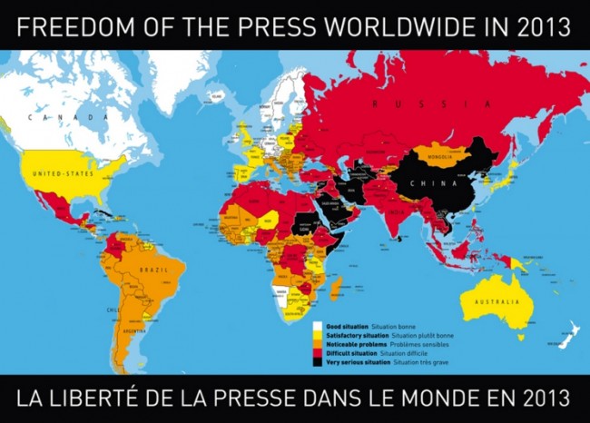 liberty of the press map