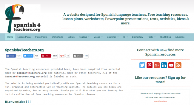 spanish 4 teachers - spanish language resources