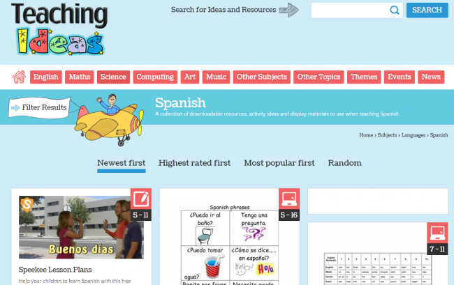 teaching ideas spanish language resources