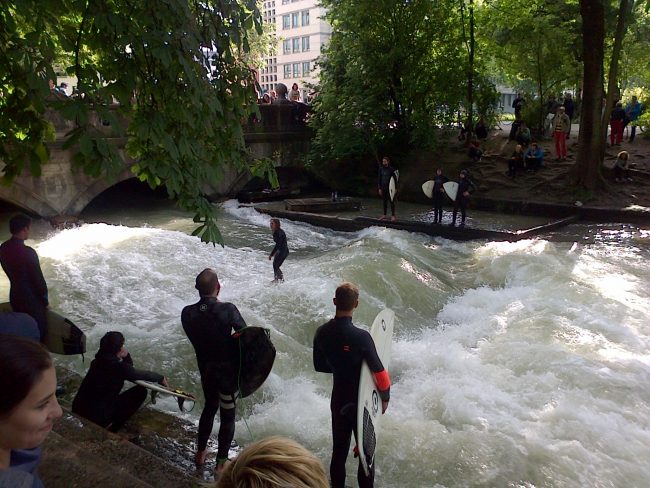 surfers in Munich