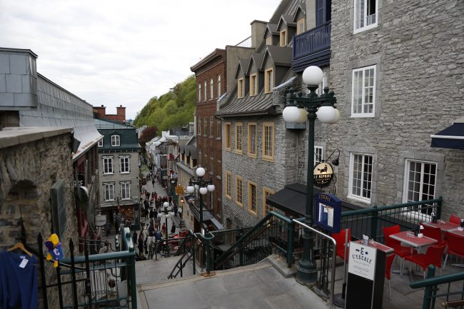 Breakneck Stairs in Old Quebec City - educational tours to Quebec