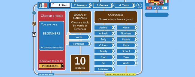 french language resources: french games