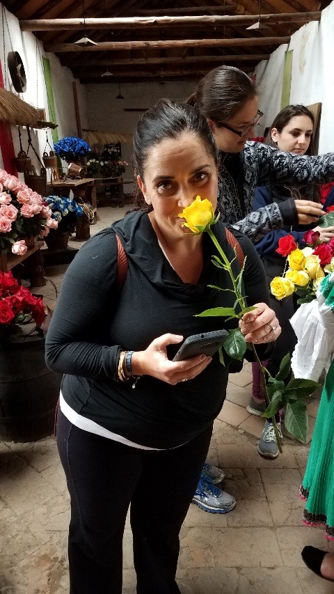 ATA Pamela Reynolds with a rose