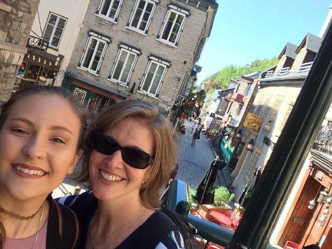 the break-neck stairs in Quebec city