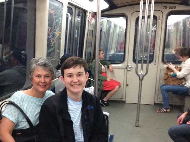 riding the subway in Montre