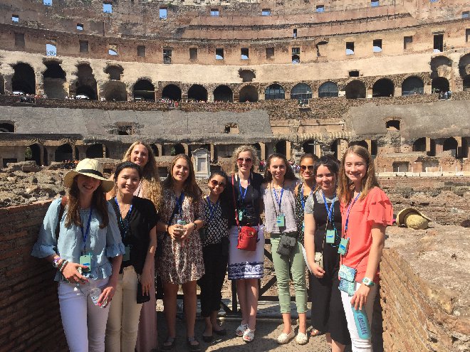 young womens leadership group at the Colosseum