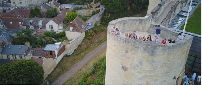 drone photo on student tour in europe