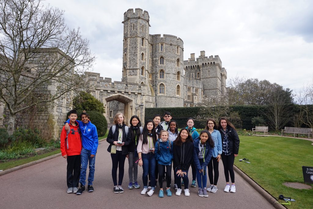 Group of students in front of Windsor Castle