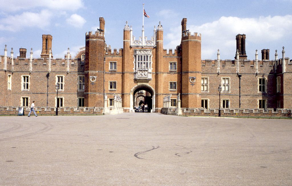 Front of the Hampton Court Palace 