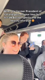 You never know what’s going to happen on an ACIS Tour!!! Today students from Hingham traveling in Iceland got a huge surprise when the former President stepped on the bus to say hello and wish them happy travels 🇮🇸

Thanks to ACIS Tour Manager Stefan @lithictours for capturing this incredible moment 

#acistours #iceland #travelchangeslives #bostonceltics #bostonsports 

@boston @bostonglobe @celtics